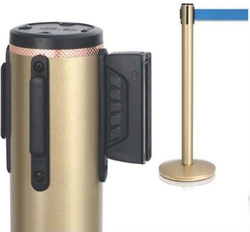 Pearl Gold Retractable Belt Barrier Stanchion